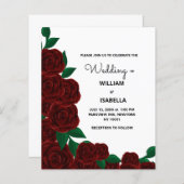 Budget Romantische Herfst buiten bruiloft Rode roz (Voorkant / Achterkant)