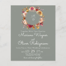 Budget Romantische Herfst Floral Sage Groene bruil