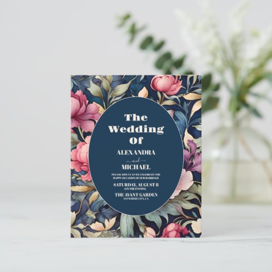 Budget Romantische Zachte Roze Bloemen Bruiloft (Staand voorkant)