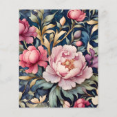 Budget Romantische Zachte Roze Bloemen Bruiloft (Achterkant)