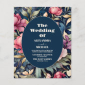 Budget Romantische Zachte Roze Bloemen Bruiloft (Voorkant)