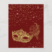 BUDGET Rood Goud Glitter Masquerade Sweet 16 (Achterkant)