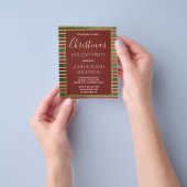 Budget Rood Groen Goud Folie Kerstfeest Flyer (Hand)