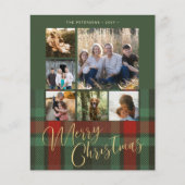 Budget rood groen plaid multiphoto Vrolijk kerstfe (Voorkant)