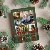 Budget rood groen plaid multiphoto Vrolijk kerstfe
