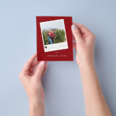 Budget Rood Instant Foto Prettig Kerstfeest Flyer (Hand)