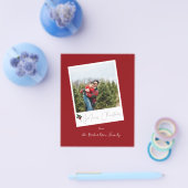 Budget Rood Instant Foto Prettig Kerstfeest Flyer (Enkel)