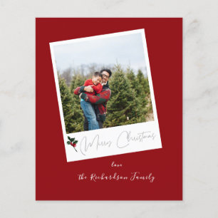 Budget Rood Instant Foto Prettig Kerstfeest Flyer