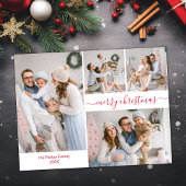 Budget Rood Script 5 Fotocollage Kerst Kaarten