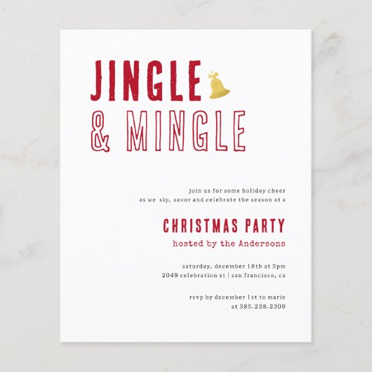 Budget Rood & Wit Jingle & Mingle Kerstfeest (Voorkant)