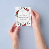 Budget Rood & Wit Kerst Bloemstuk Feest Flyer (Hand)