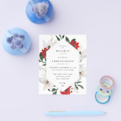 Budget Rood & Wit Kerst Bloemstuk Feest Flyer (Enkel)