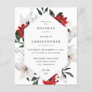 Budget Rood & Wit Kerst Bloemstuk Feest Flyer