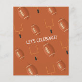 Budget Rookie Football 1e Verjaardagsuitnodiging (Achterkant)