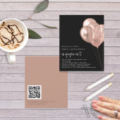 Budget Roos ballonnen QR Code Black Verloving