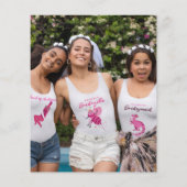 Budget Roos Glitter Foto Hen Party Hartelijk dank (Achterkant)