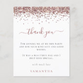 Budget Roos Glitter Foto Hen Party Hartelijk dank (Voorkant)