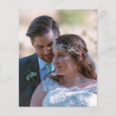 Budget Roos Glitter Foto Weddenschap Zwarte Bedank (Achterkant)