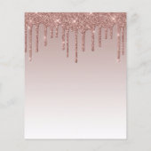 Budget Roos Gold 18e uitnodiging op verjaardag (Achterkant)