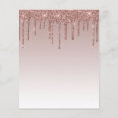 Budget Roos Gold 80th Birthday Party Invitation (Achterkant)