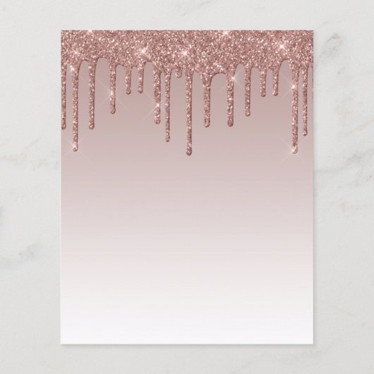 Budget Roos Gold 80th Birthday Party Invitation (Achterkant)