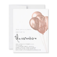 Budget Roos Gold Balloon QR Code Quinceañera Parti