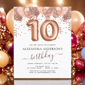 Budget Roos Gold Balloons 10e verjaardag