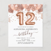 Budget Roos Gold Balloons 12e verjaardag Flyer (Voorkant)