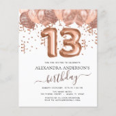 Budget Roos Gold Balloons 13e verjaardag Flyer (Voorkant)