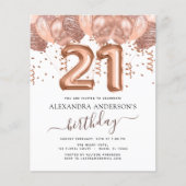 Budget Roos Gold Balloons 21e verjaardag Flyer (Voorkant)