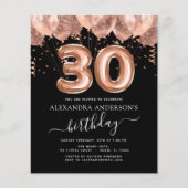 Budget Roos Gold Balloons 30e verjaardag (Voorkant)