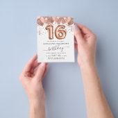 Budget Roos Gold Balloons Sweet 16 Birthday Flyer (Hand)