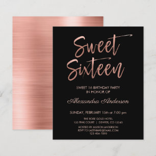 Budget Roos Gold Black Sweet Sixteen Birthday
