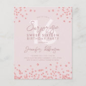 Budget Roos Gold Blush Confetti Surprise Sweet 16 (Voorkant)