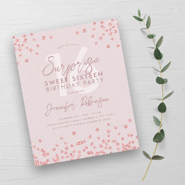 Budget Roos Gold Blush Confetti Surprise Sweet 16