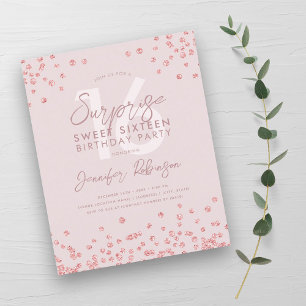 Budget Roos Gold Blush Confetti Surprise Sweet 16