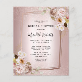 Budget Roos Gold Blush Floral Vrijgezellenfeest Ui