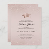 Budget Roos Gold Blush Glitter Afstudeerder Party  (Voorkant / Achterkant)