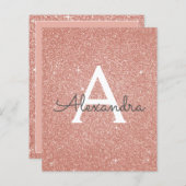 Budget Roos Gold Blush Pink Glitter Sweet 16 (Voorkant / Achterkant)