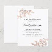 BUDGET Roos Gold Botanical Modern Weddenschap (Voorkant / Achterkant)