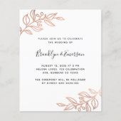 BUDGET Roos Gold Botanical Modern Weddenschap (Voorkant)