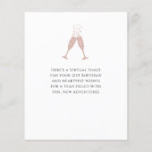 Budget Roos Gold Champagne 21e verjaardag Kaart (Achterkant)