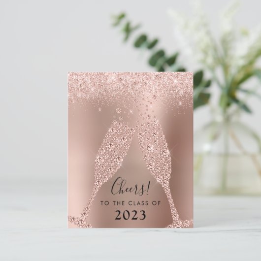 Budget Roos Gold Champagne Afstudeerder (Staand voorkant)