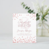 Budget Roos Gold Confetti Surprise Sweet 16 (Staand voorkant)