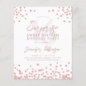 Budget Roos Gold Confetti Surprise Sweet 16 (Voorkant)