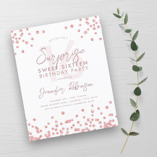 Budget Roos Gold Confetti Surprise Sweet 16