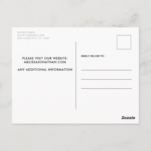 Budget Roos Gold Custom Pet Photo Dog Weddenschap Briefkaart (Achterkant)