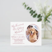 Budget Roos Gold Custom Pet Photo Dog Weddenschap Briefkaart (Staand voorkant)