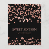 Budget Roos Gold Foil Confetti Sweet 16 Black (Achterkant)