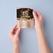 BUDGET Roos Gold Foil Glitter Quinceanera 15th Flyer (Hand)